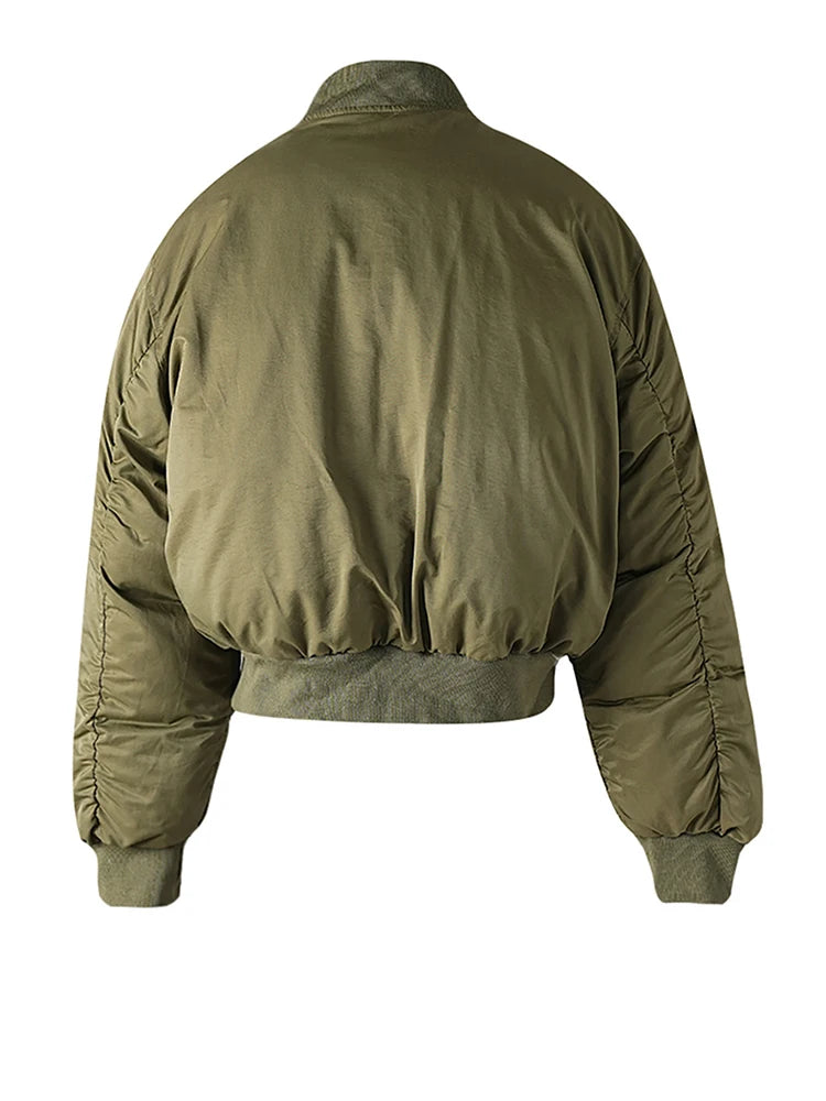 Y2K Padded Bomber Jacket Coat