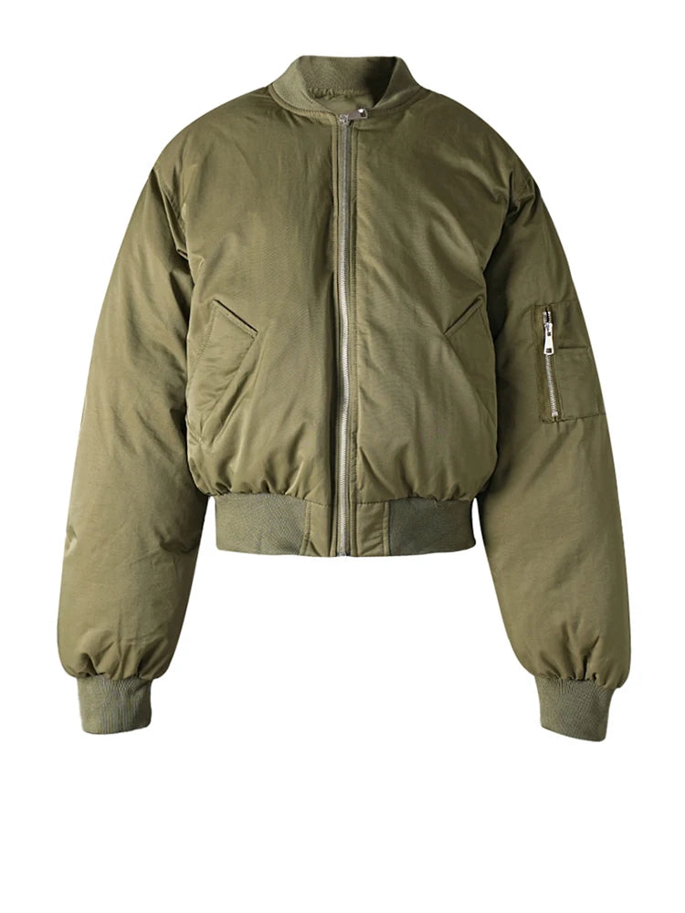 Y2K Padded Bomber Jacket Coat