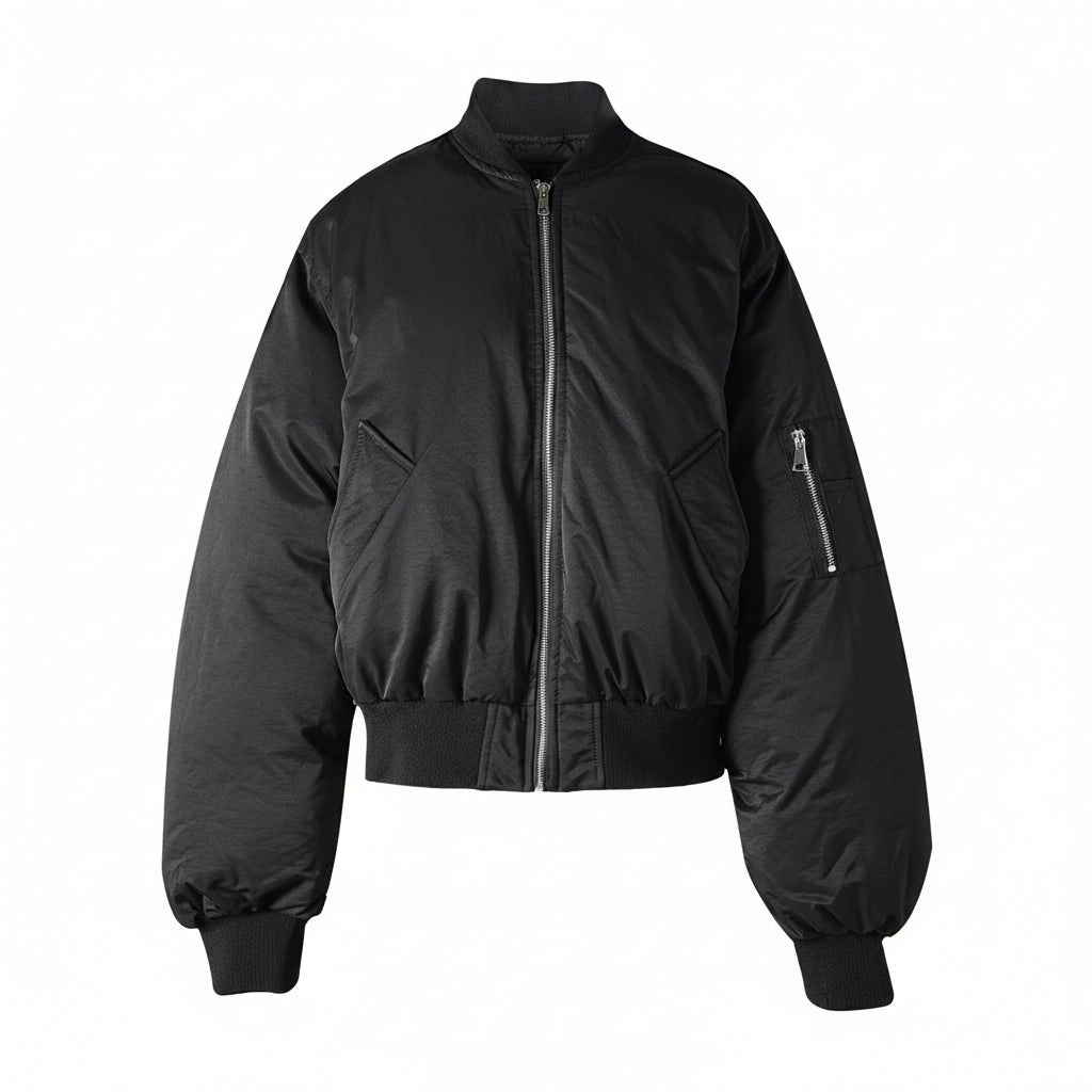 Y2K Padded Bomber Jacket Coat