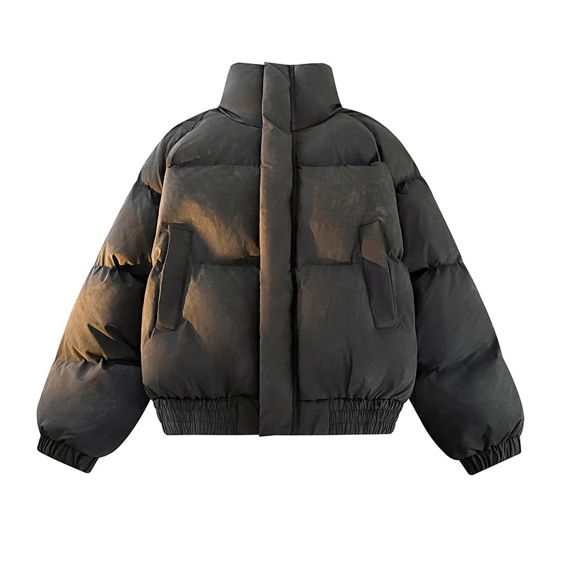 Y2K Padded Stand Collar Zip Up Coat Puffer Jacket