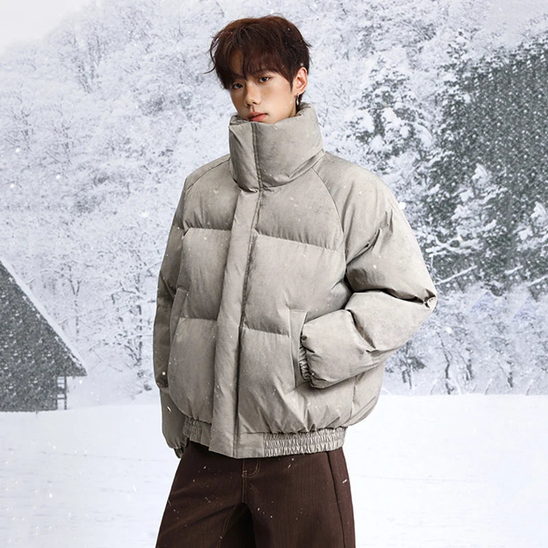 Y2K Padded Stand Collar Zip Up Coat Puffer Jacket