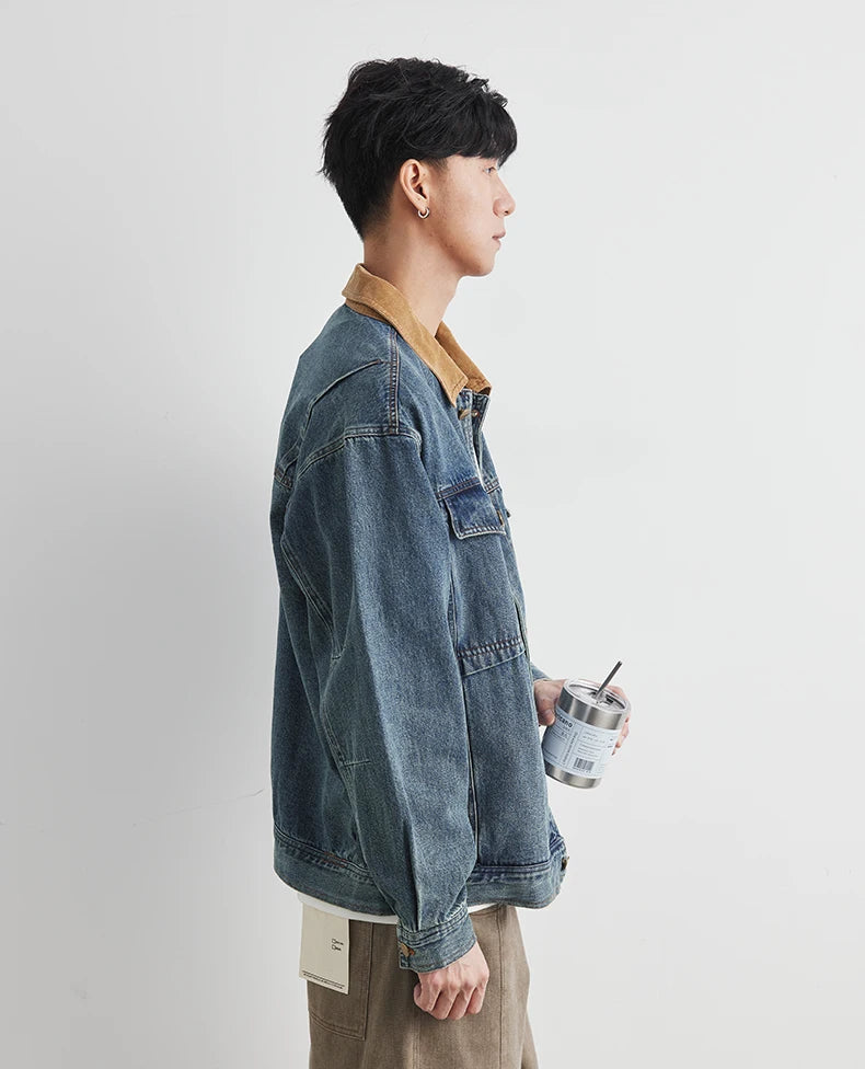 Y2K Patchwork Denim Washed Jacket