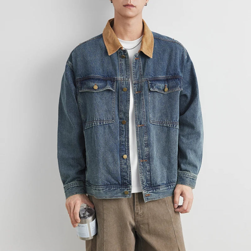Y2K Patchwork Denim Washed Jacket