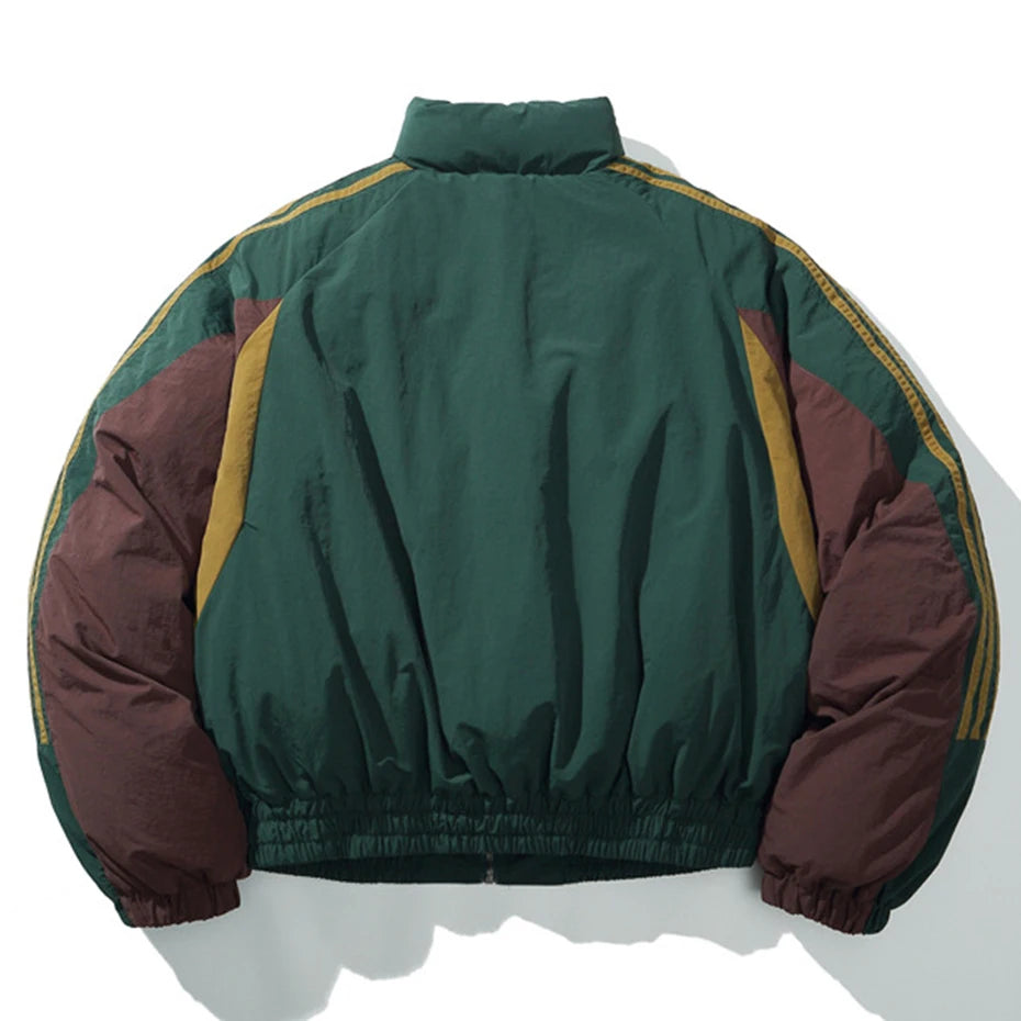 Y2K Patchwork Puffer Jacket Coat