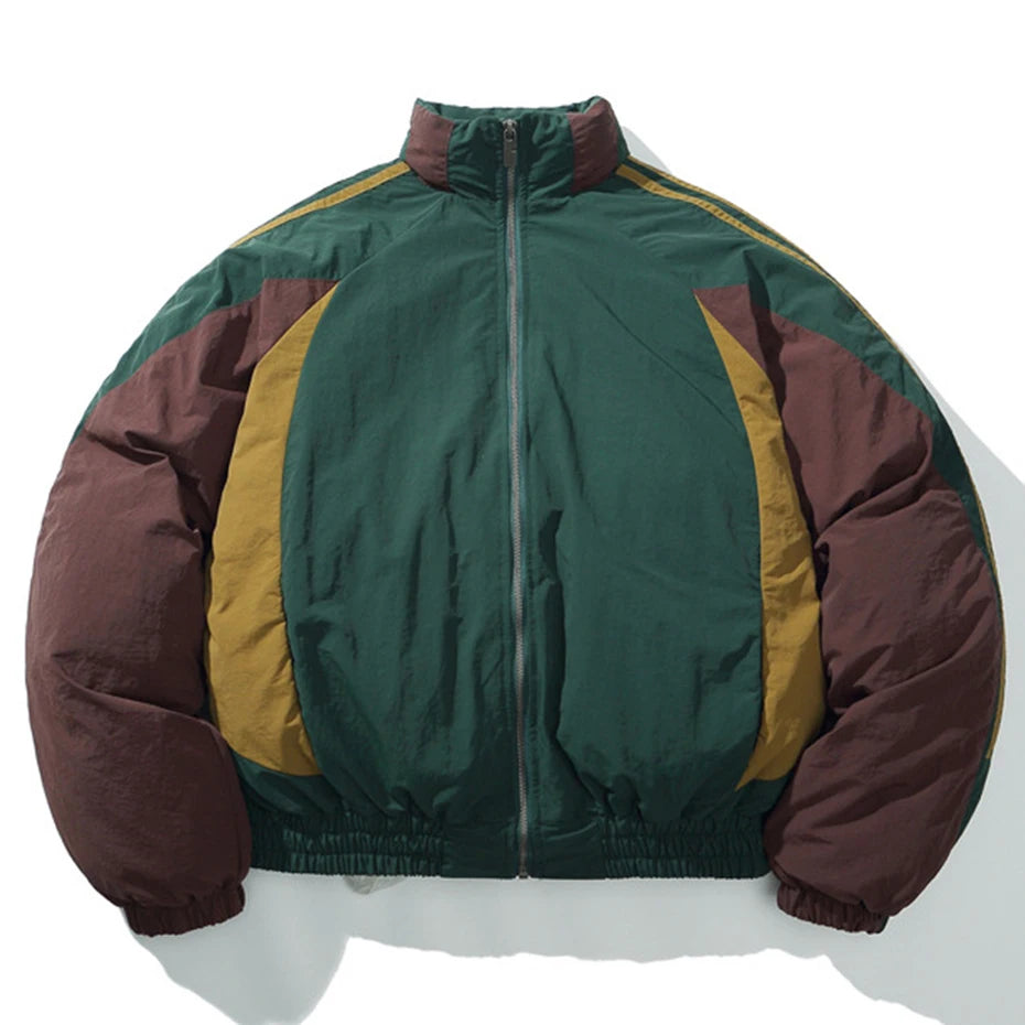 Y2K Patchwork Puffer Jacket Coat