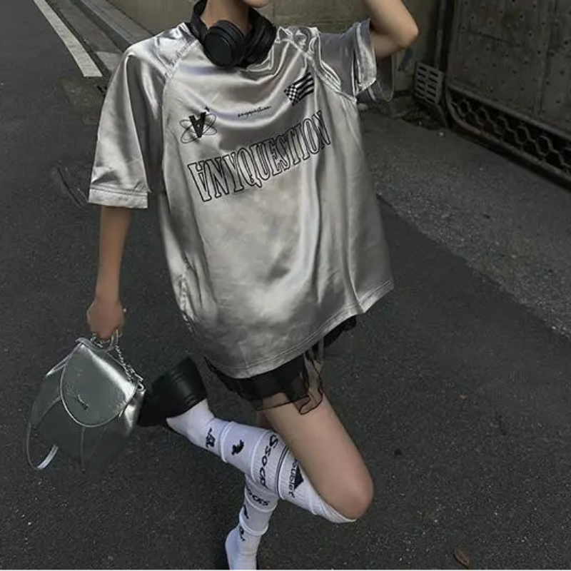 Y2K Patchwork Sliver Graphic Jersey