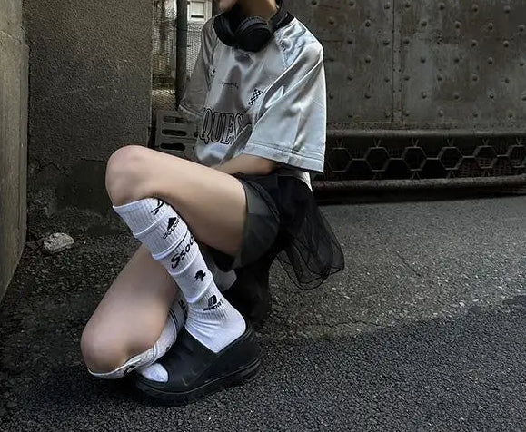 Y2K Patchwork Sliver Graphic Jersey