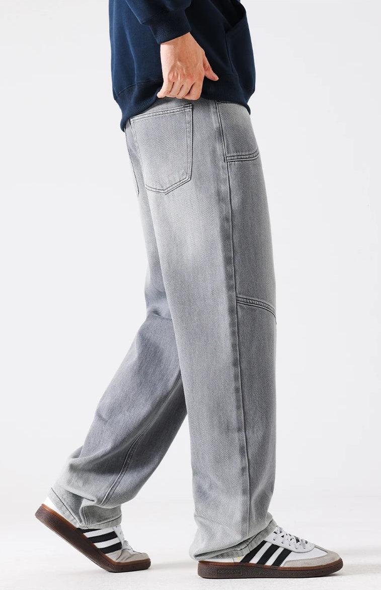 Y2K Patchwork Straight Leg Boyfriend Fit Denim Jeans