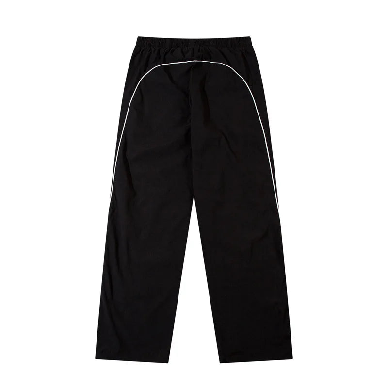 Y2K Piping Parachute Trousers
