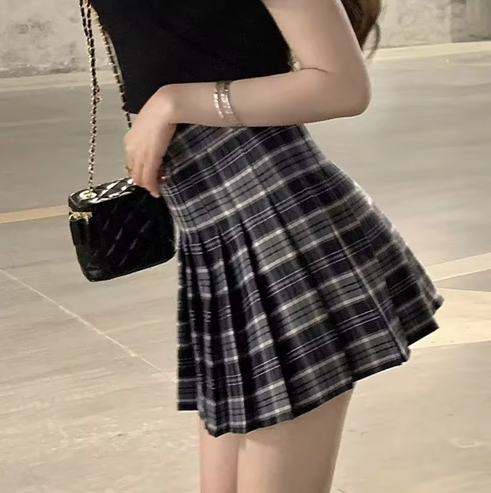 Y2K High Waist Pleated Skirt – Summer Mini Skirt for Women