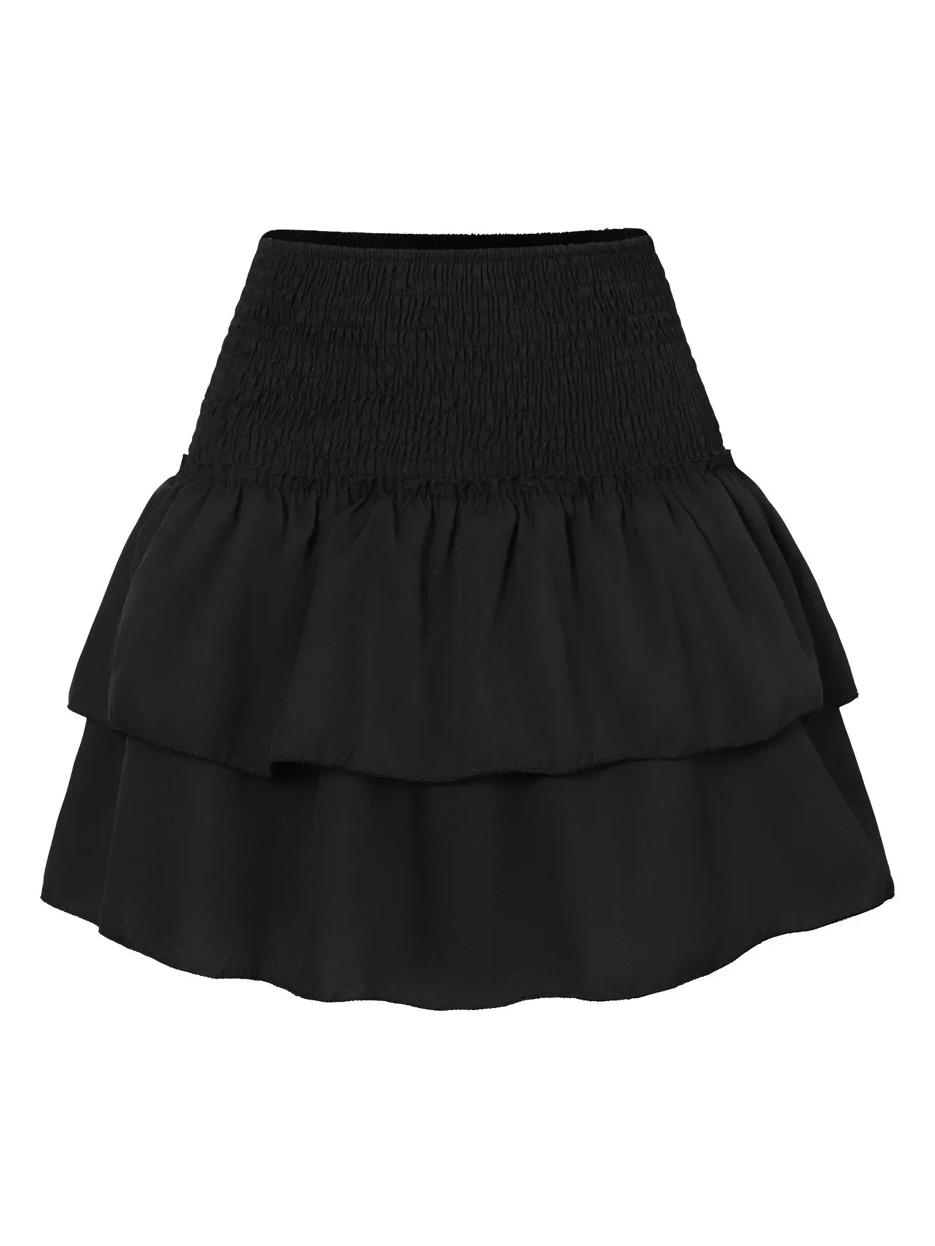 Y2K Pleated Beached Ruffle Mini Skirt