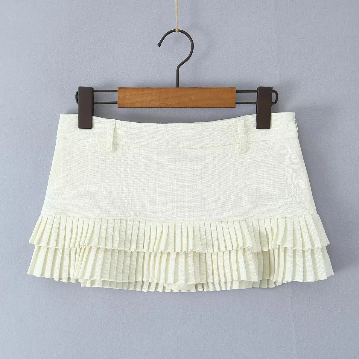 Y2K Pleated Micro Mini Skirt