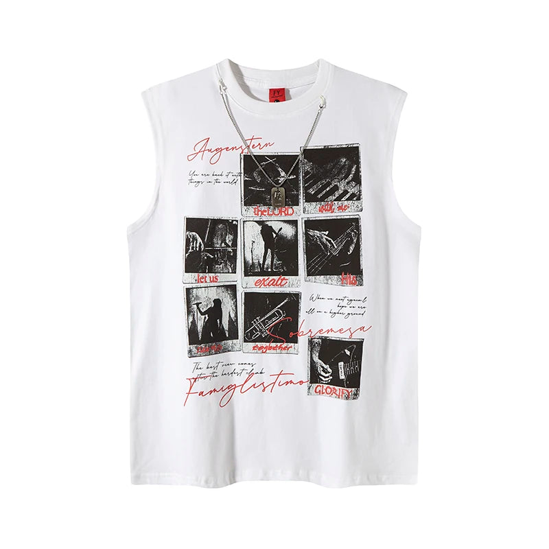 Y2K Polaroid Show Graphic Tank Top