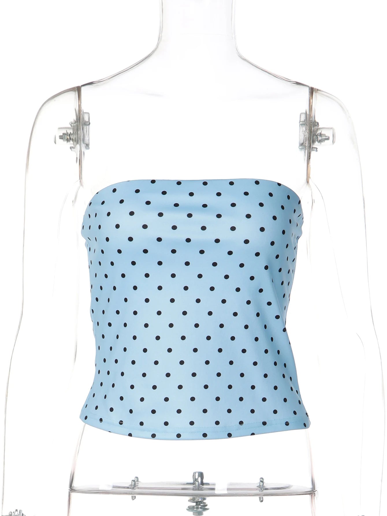 Y2K Polka Dot Princess Bandeau Tube Top