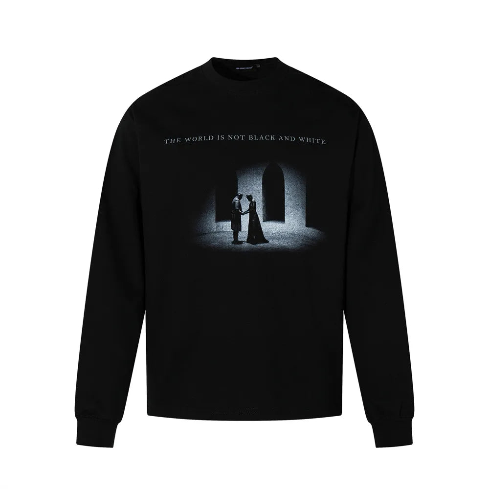 Y2K Portrait Graphic Long Sleeve Top