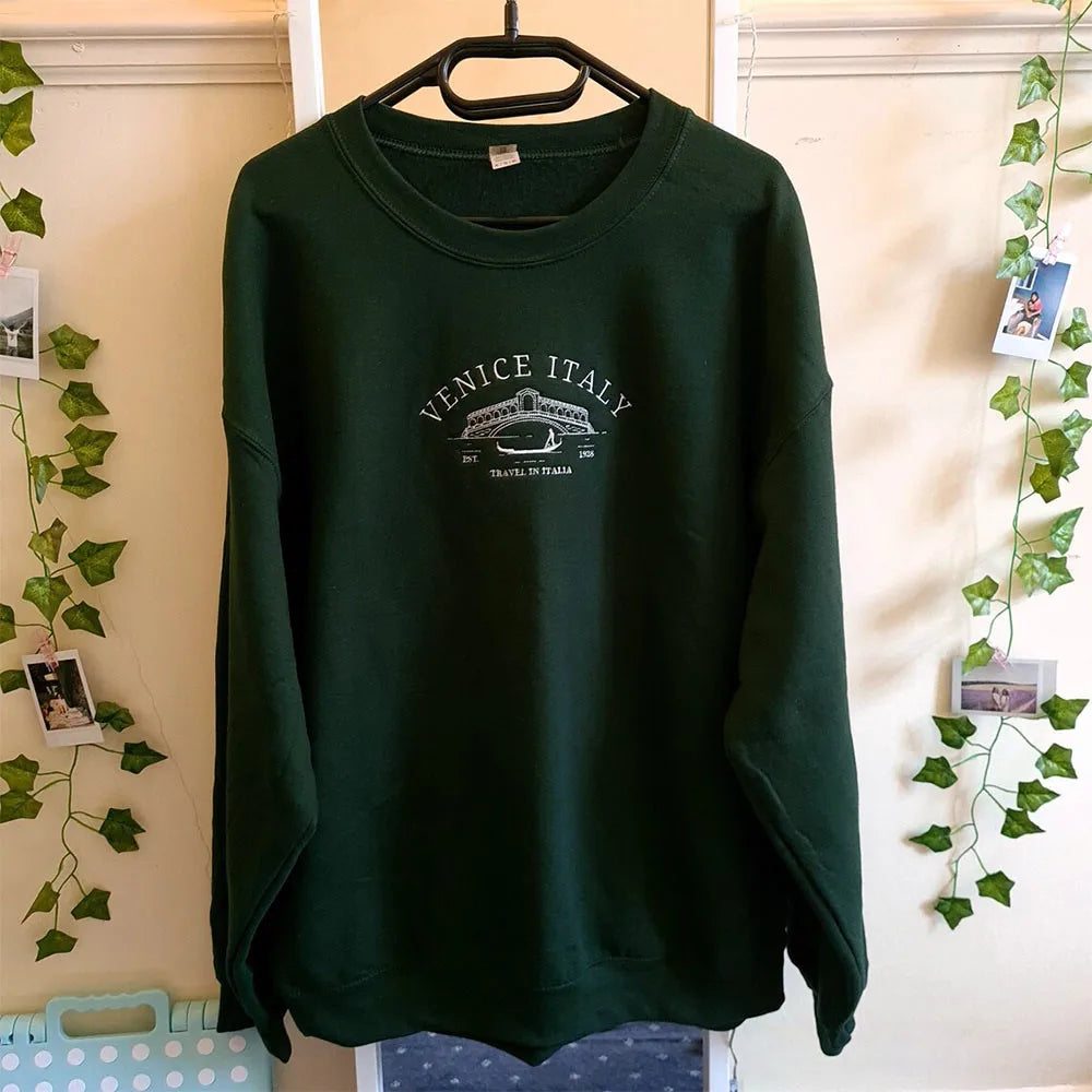 Y2K Preppy Venice Sweatshirt