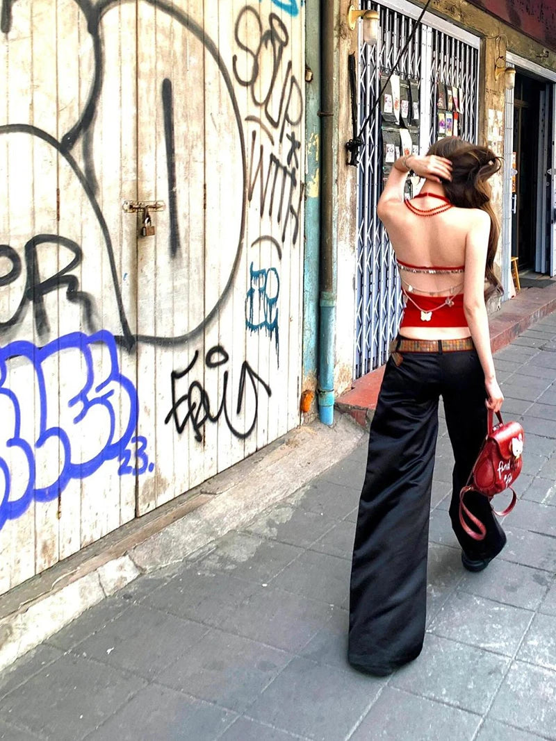 Y2K Pretty Girl Aesthetic Halter Top