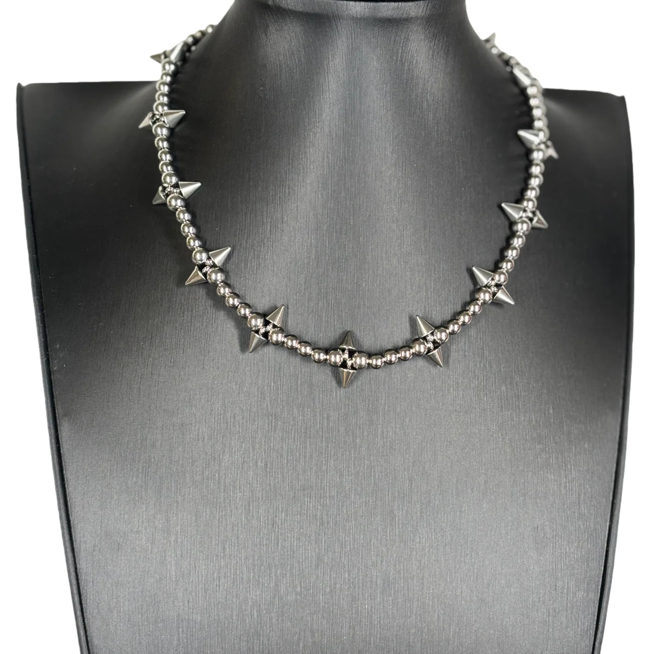 Y2K Punk Spike Choker Necklace