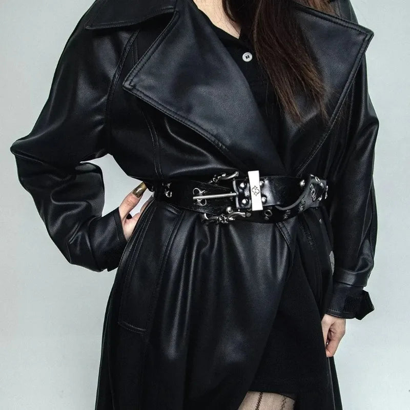 Y2K Punk Studded Rivet Belt