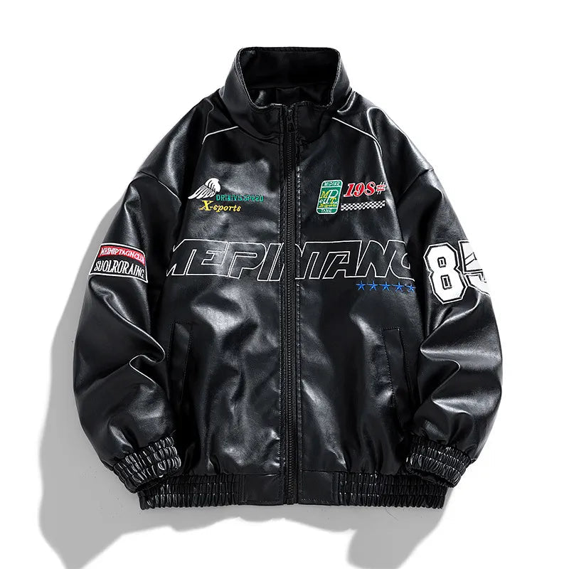 Y2K Racing Leather Jacket