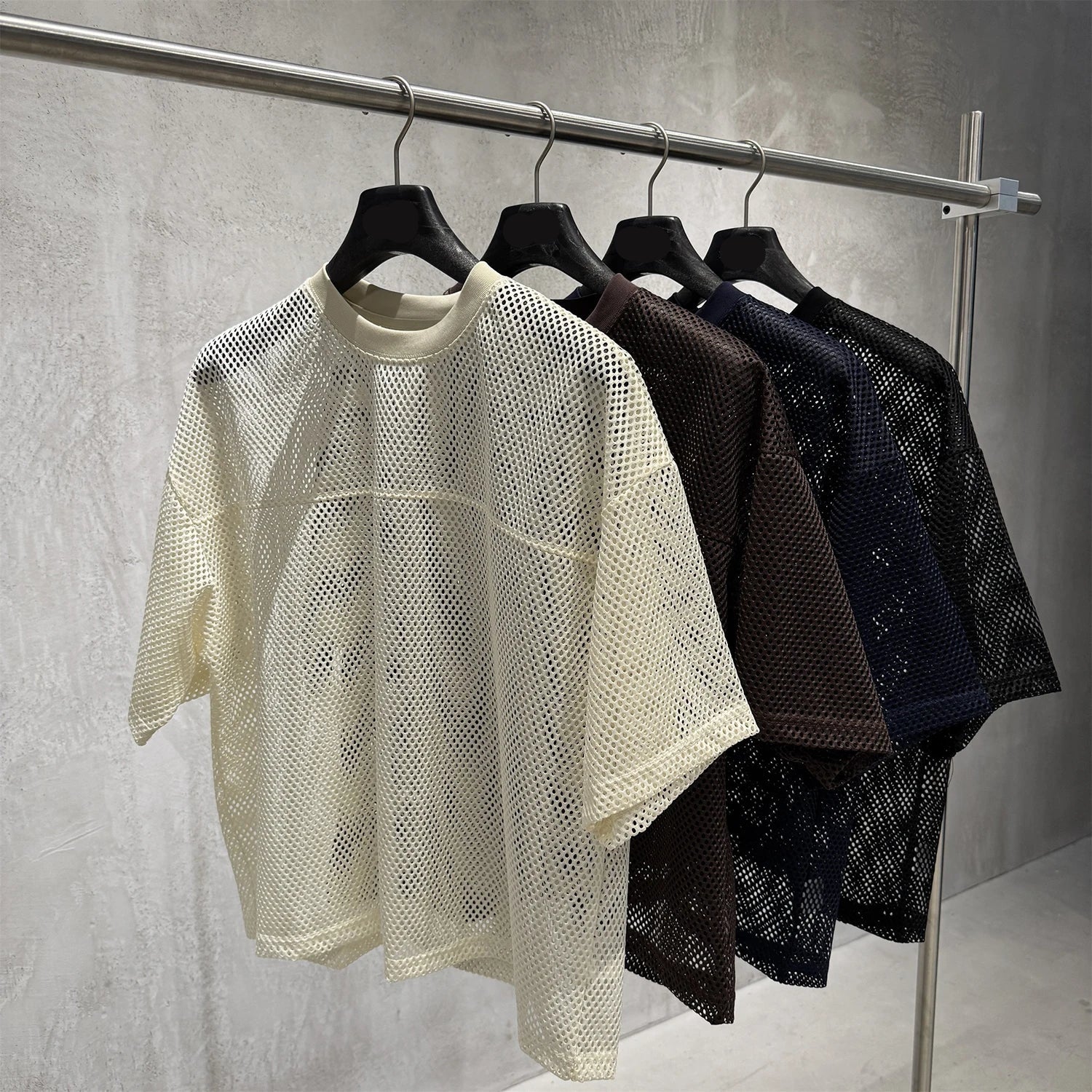 Y2K Raw Grunge Mesh T Shirt