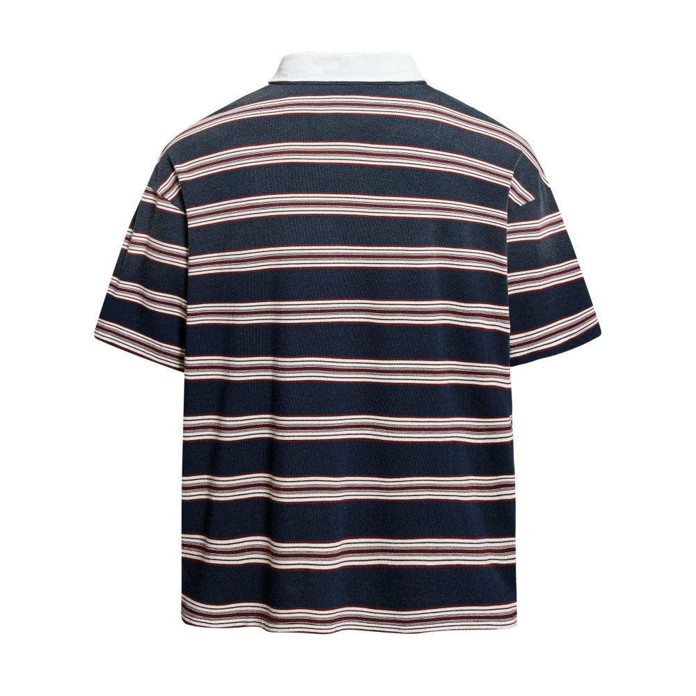 Y2K Red 90 Striped Polo Shirt