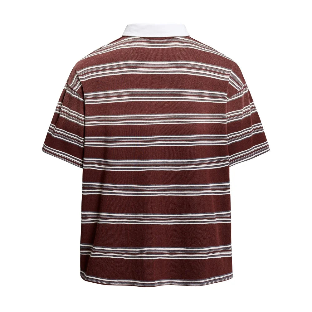 Y2K Red 90 Striped Polo Shirt