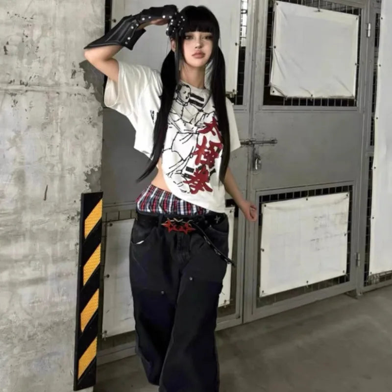 Y2K Red Star Buckle Belt
