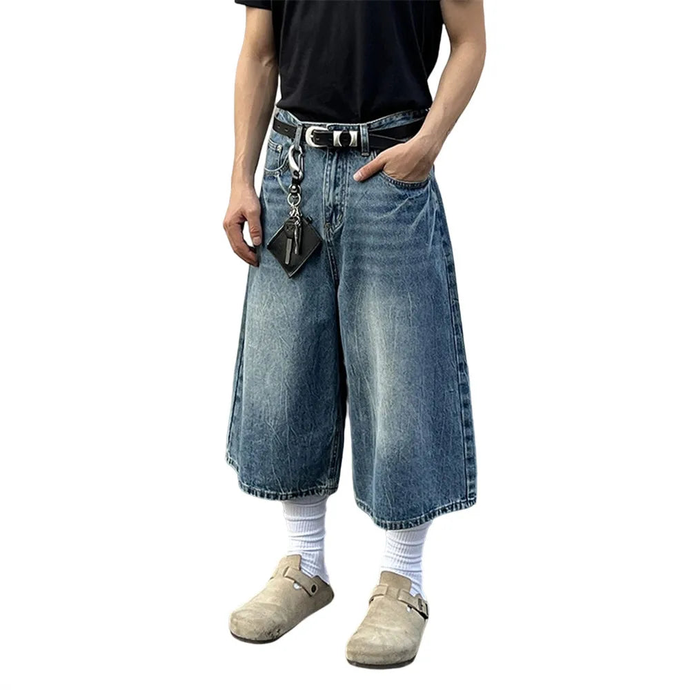 Y2K Retro Washed Distressed Denim Shorts Jorts