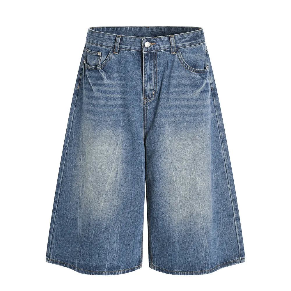 Y2K Retro Washed Distressed Denim Shorts Jorts