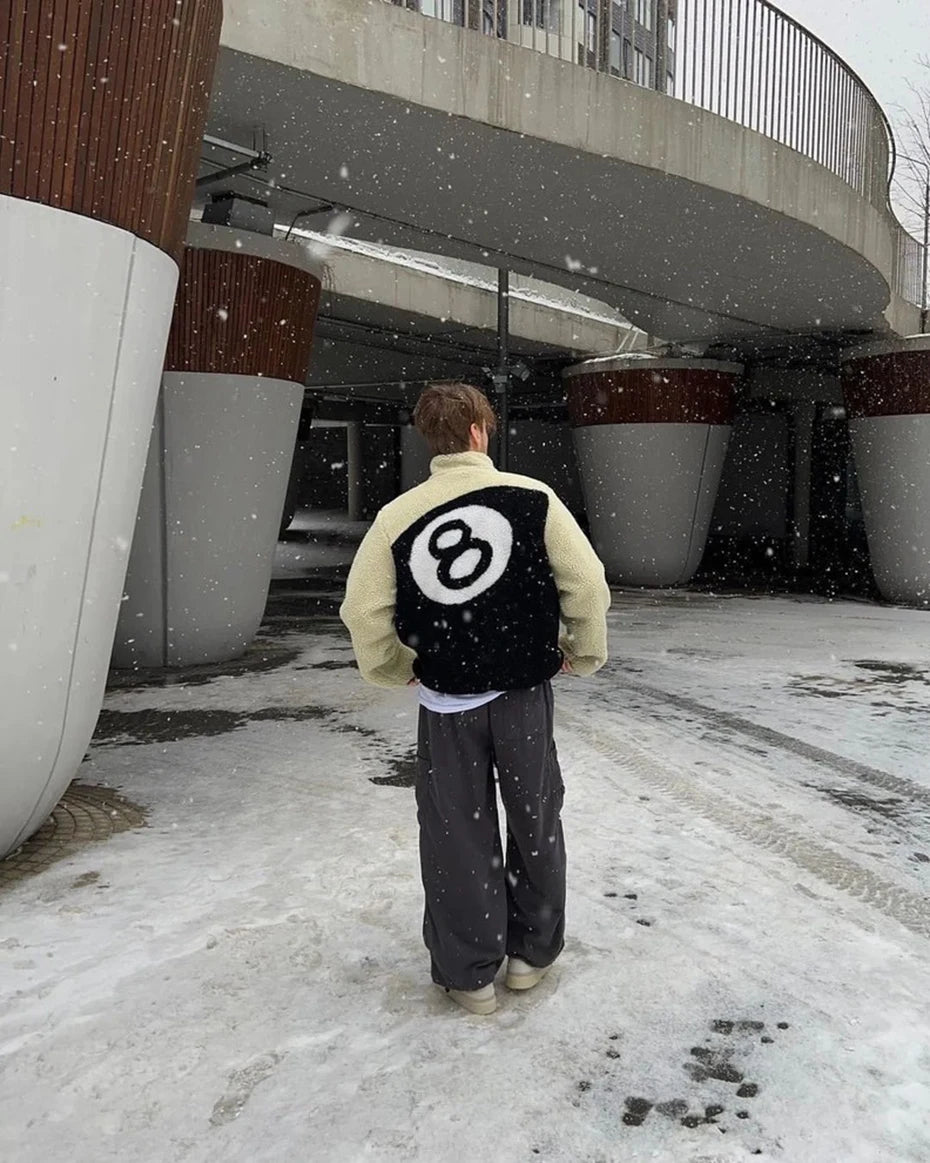 Y2K Reversible 8 Ball Fleece Jacket