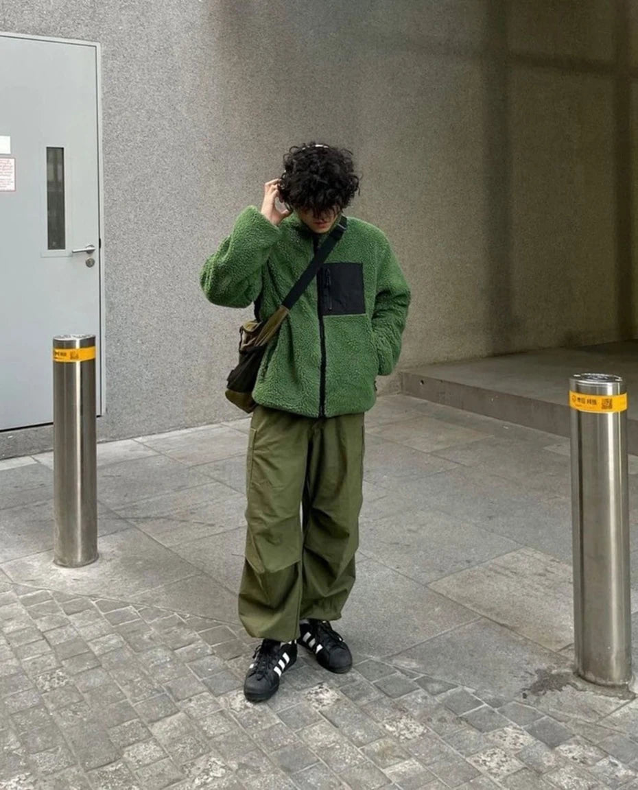 Y2K Reversible 8 Ball Fleece Jacket