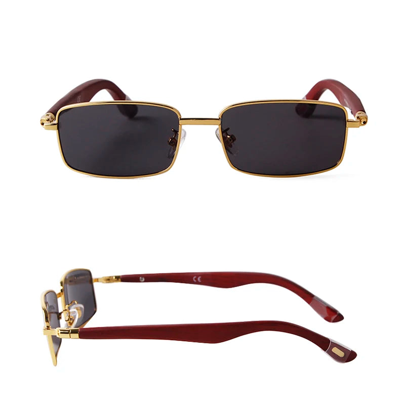 Y2K Rimless Rectangle Futuristic Sunglasses