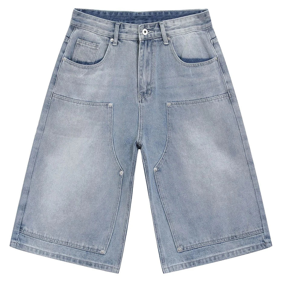 Y2K Rivet Carpenter Denim Shorts Jorts