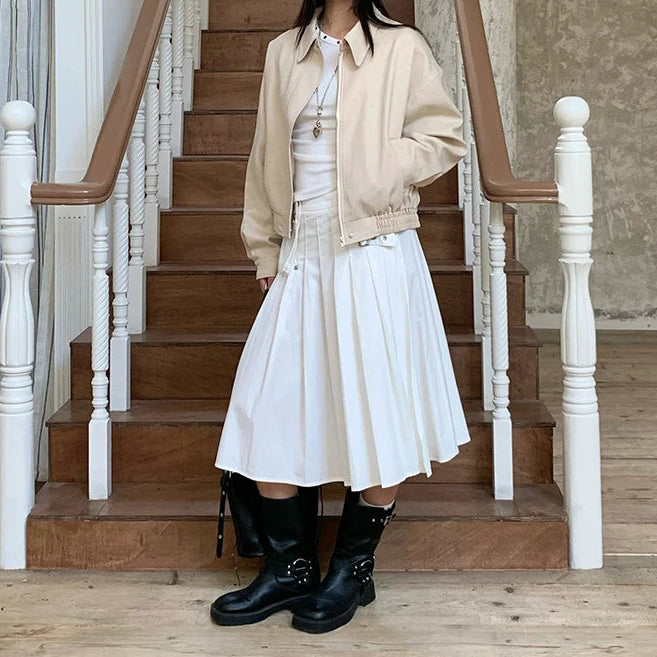 Y2K Rivet Off Shoulder Long Sleeve Top