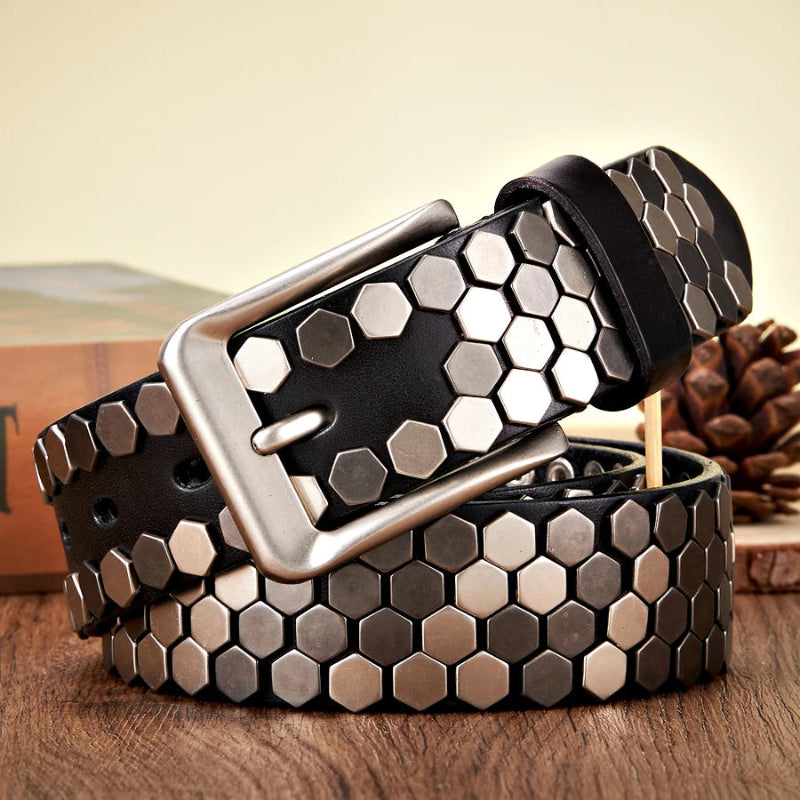 Y2K Rivet Studded Hexagonal Belt