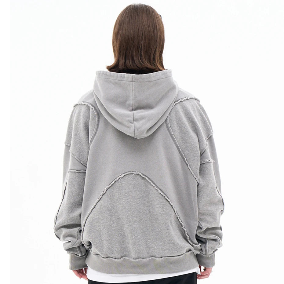 Y2K Rough Cut Segmented Hoodie