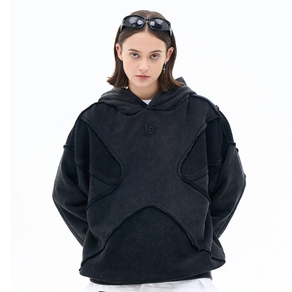 Y2K Rough Cut Segmented Hoodie