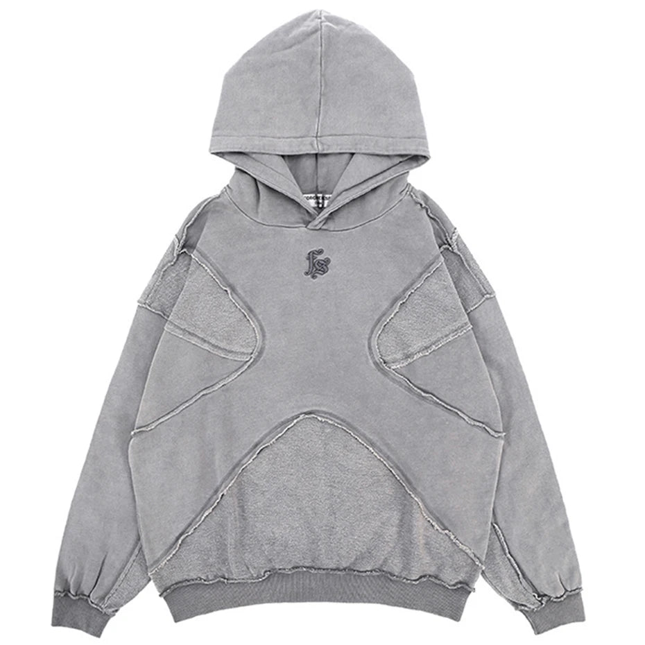 Y2K Rough Cut Segmented Hoodie