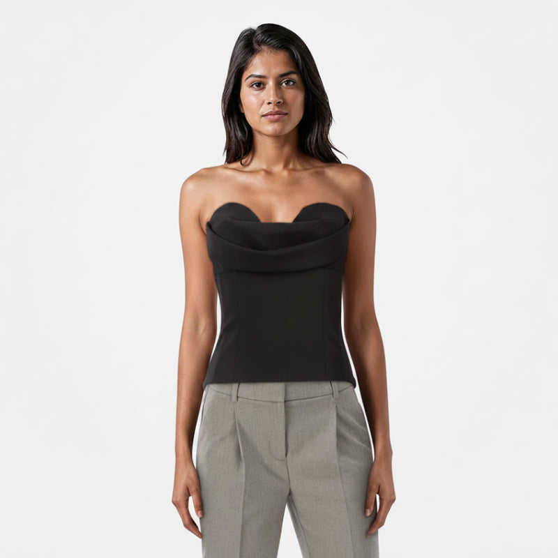 Y2K Ruched Backless Bandeau Tube Top