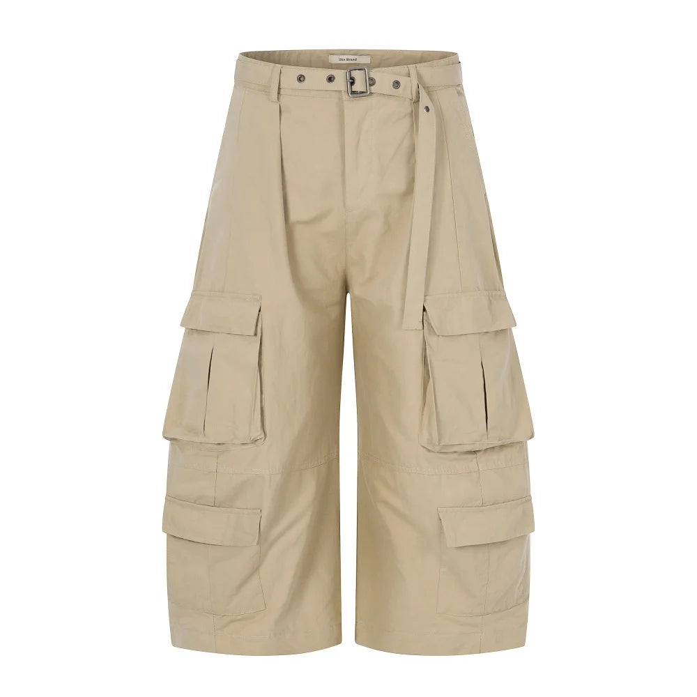 Y2K Safari Style Barrel Baggy Cargo Shorts Jorts