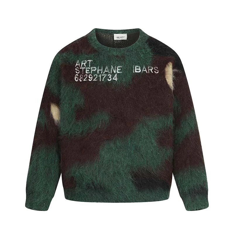 Y2K Serial Number Camouflage Sweater