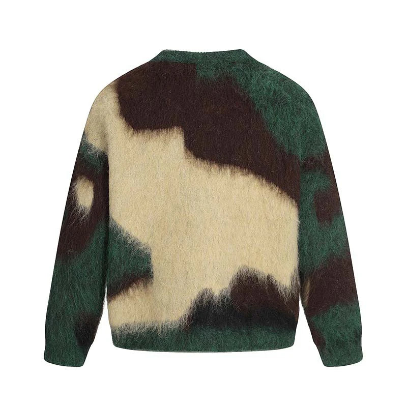 Y2K Serial Number Camouflage Sweater