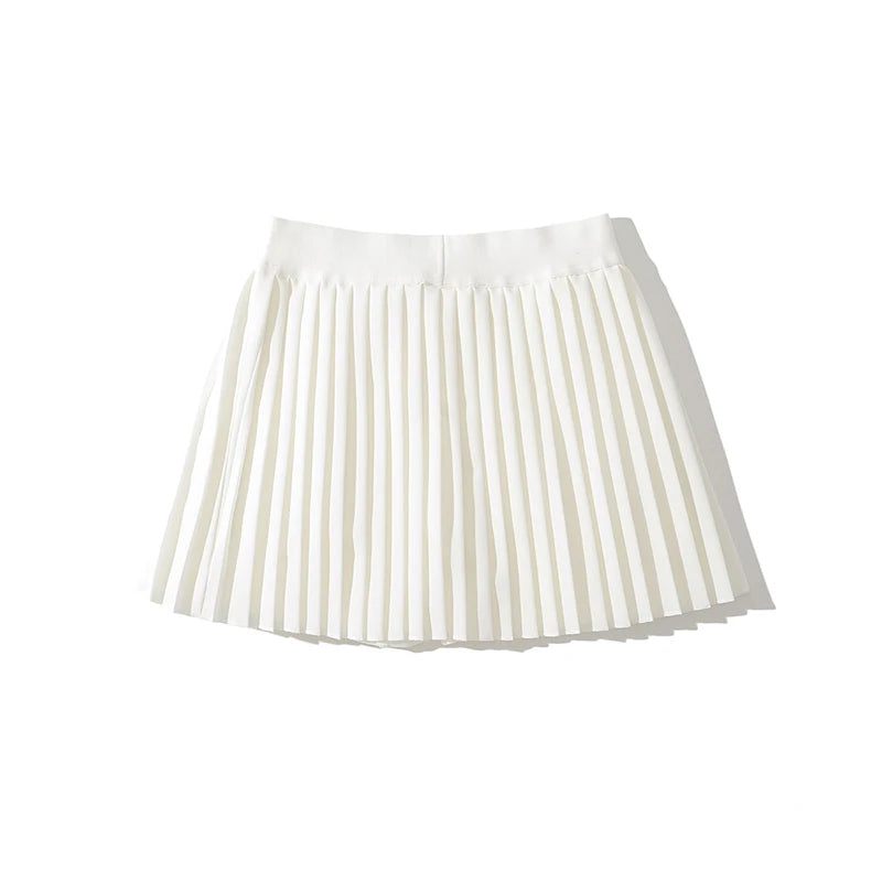 Y2K Skirt Pleated High Waist Mini Tennis Skirt