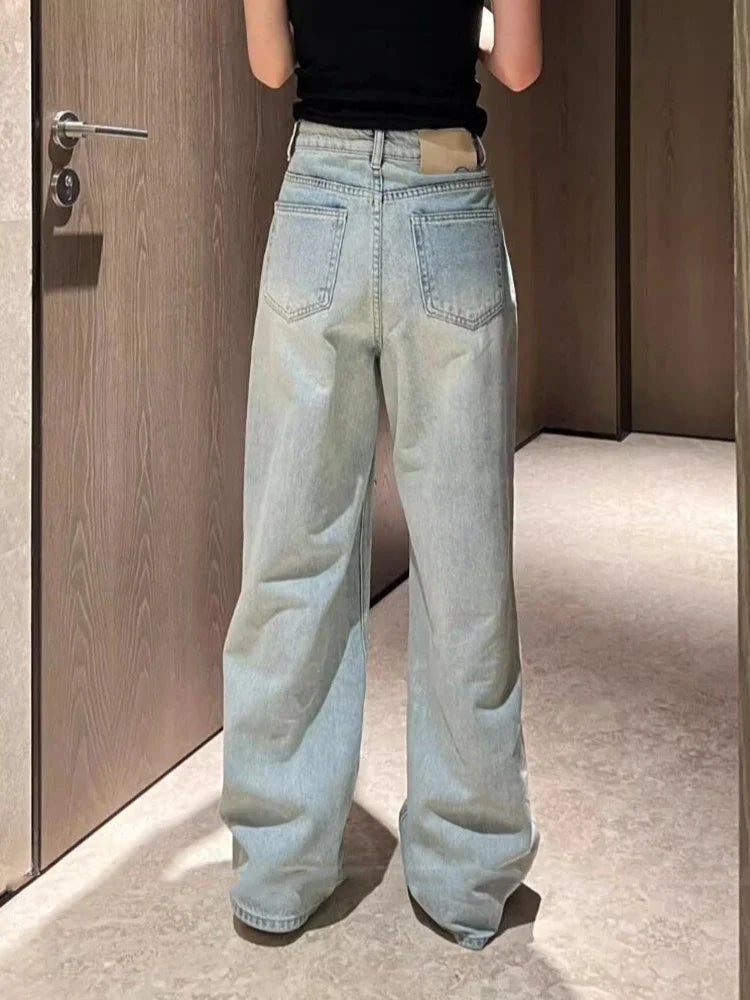 Y2K Slim High Waist Straight Leg Multi Rhinestone Jeans