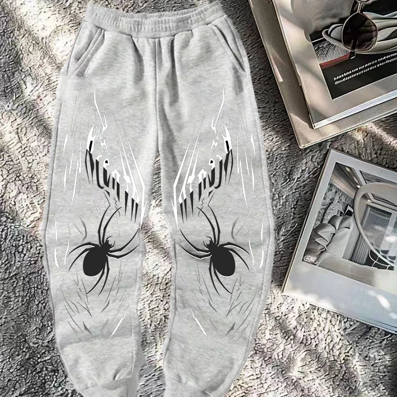 Y2K Spider Graphic Baggy Sweatpant Joggers