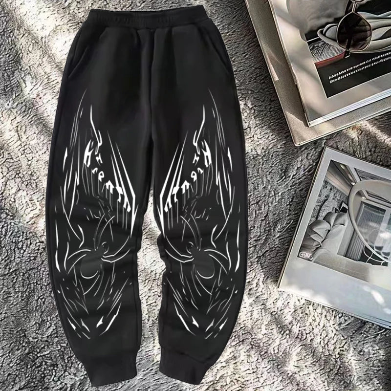 Y2K Spider Graphic Baggy Sweatpant Joggers