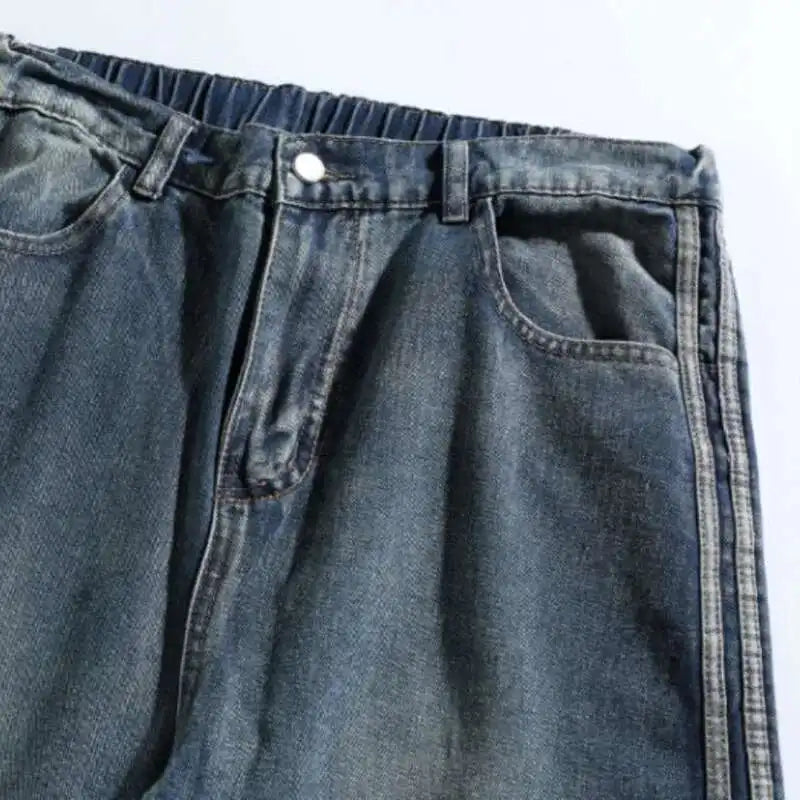 Y2K Spliced Baggy Denim Jeans