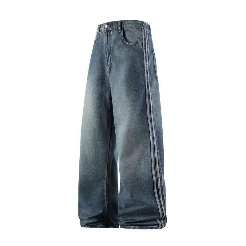 Y2K Spliced Baggy Denim Jeans