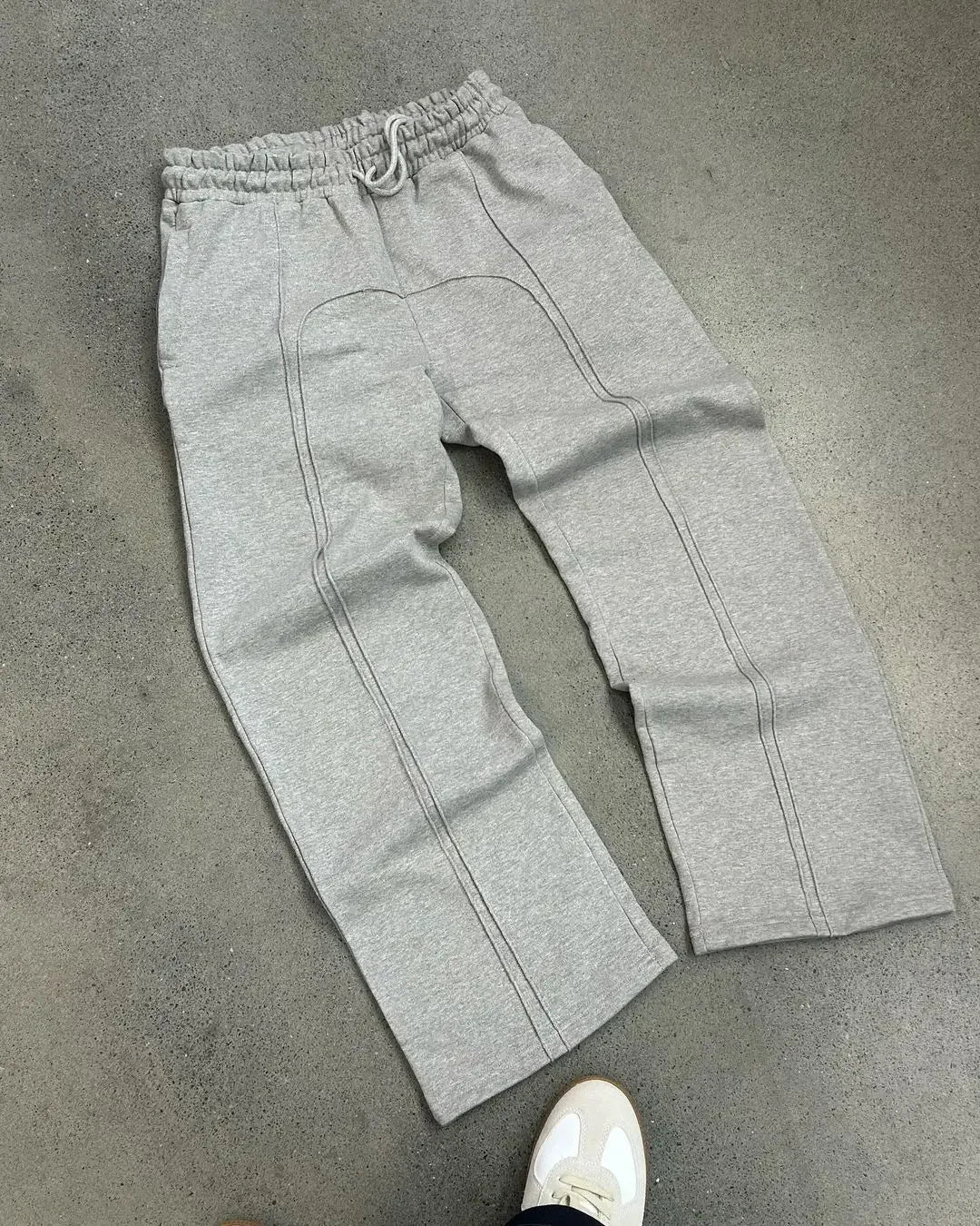 Y2K Spliced Straight Leg Sweatpants Jogger